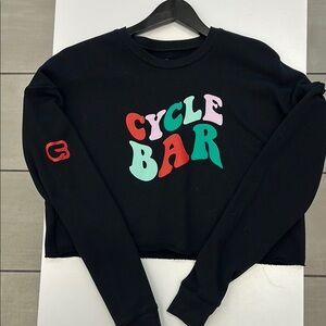 CycleBar Black Cropped Sweatshirt